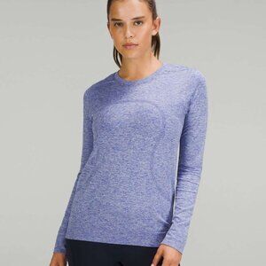 Lululemon Swiftly Relaxed Long Sleeve in Psychic/White